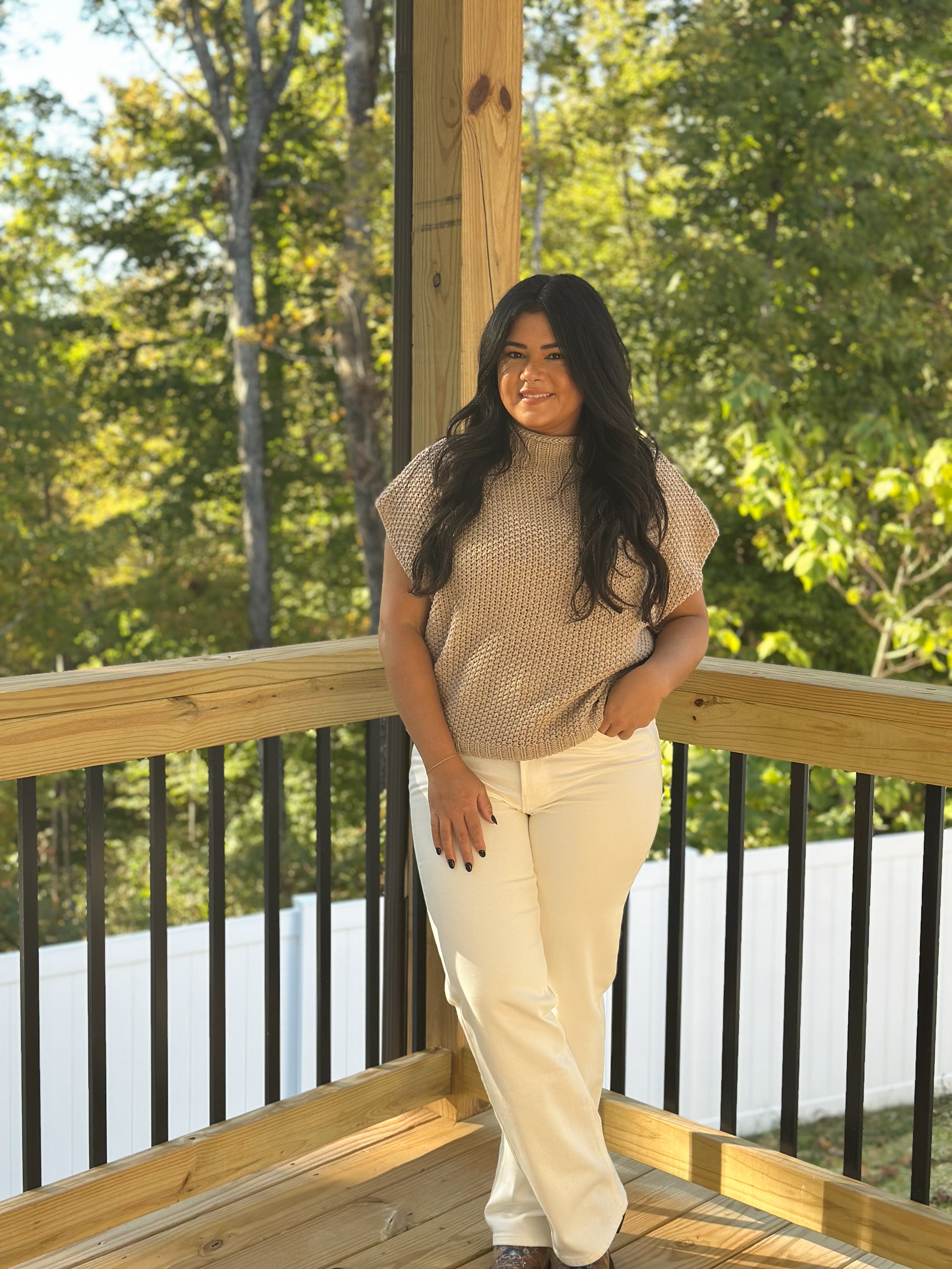 Classic White High-Waisted Straight Leg Jeans - Southern Roots & Boots