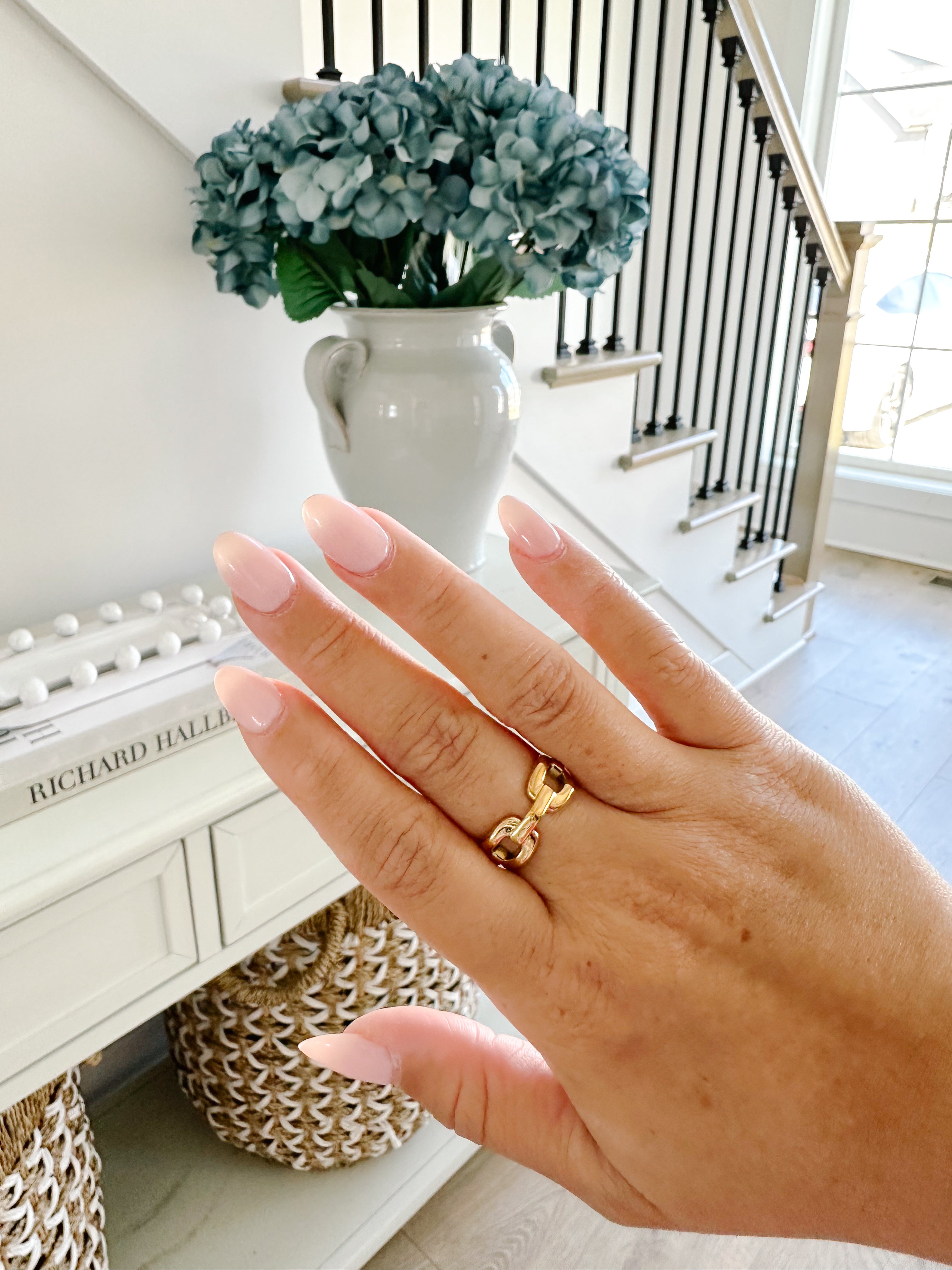 Edwina Gold Chain Link Band Ring - Southern Roots & Boots