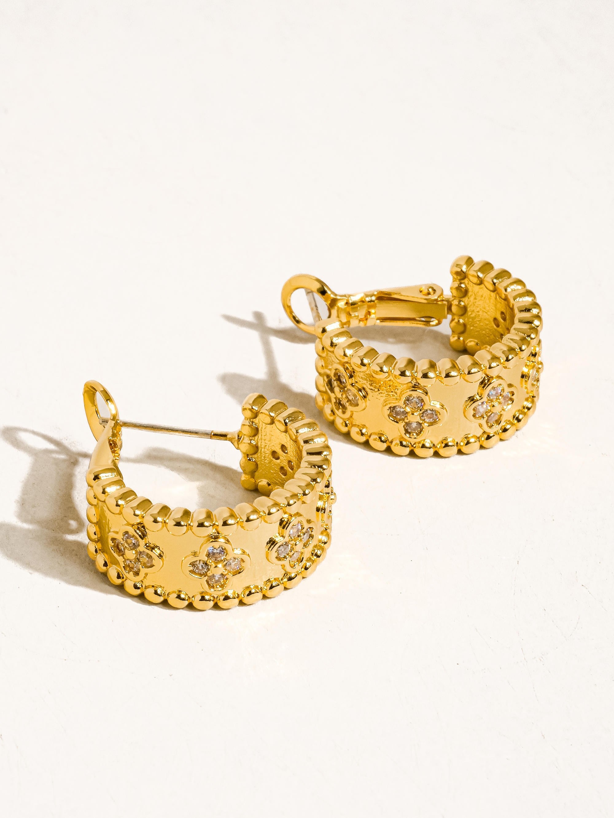 Kate Gold Vintage-Inspired Huggie Earrings - Southern Roots & Boots