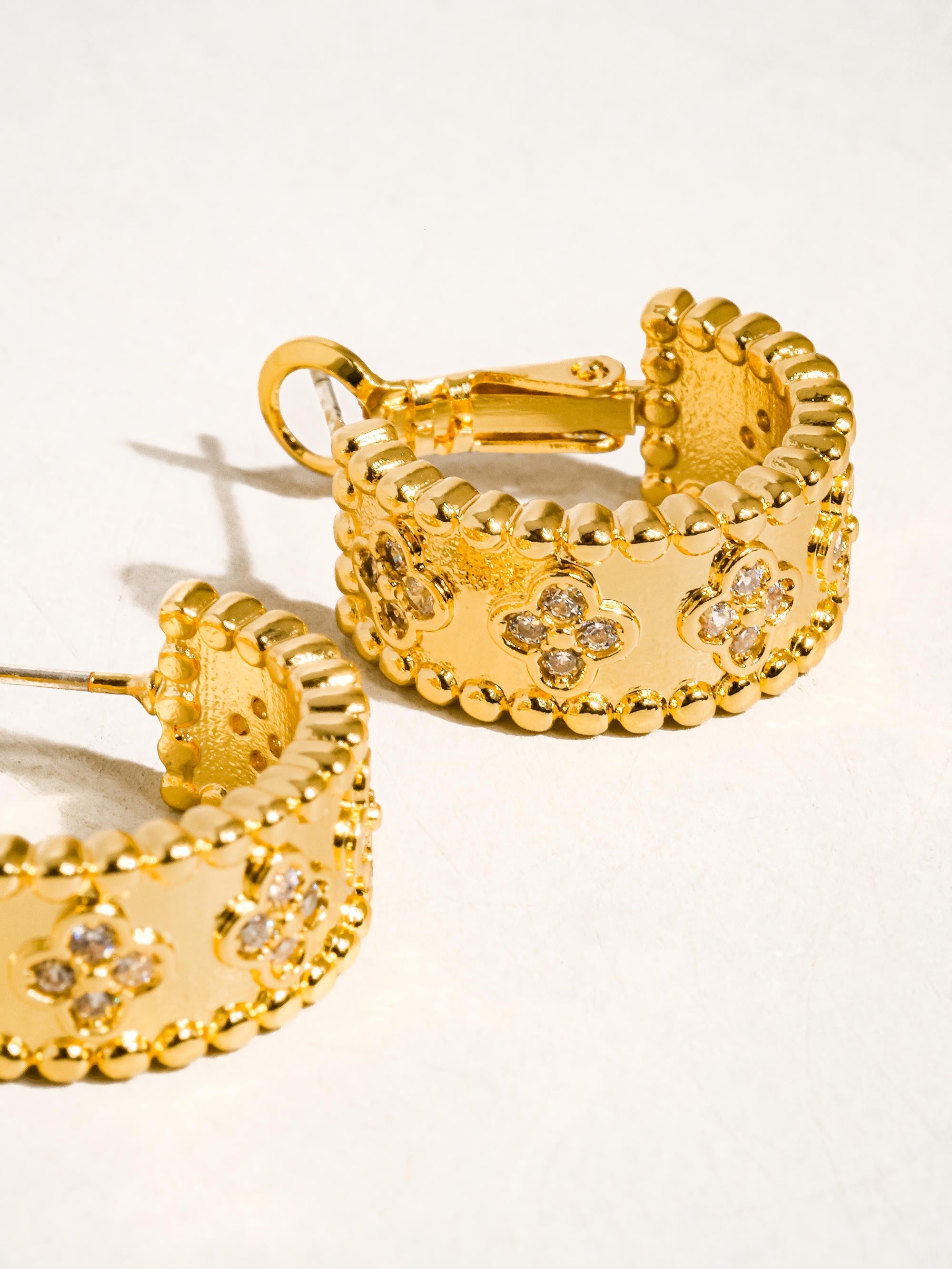 Kate Gold Vintage-Inspired Huggie Earrings - Southern Roots & Boots
