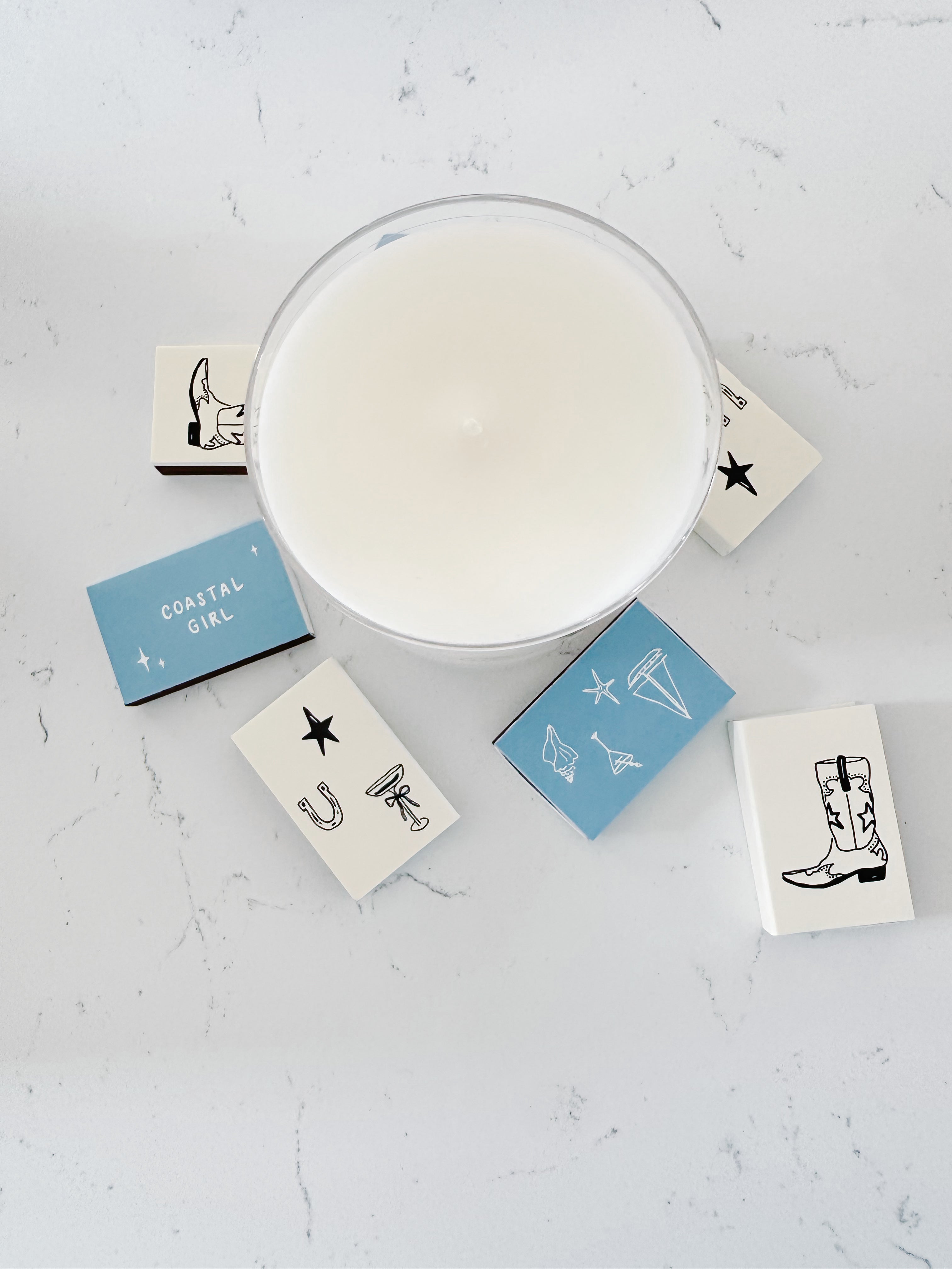 Coastal Girl Blue & White Matches - Southern Roots & Boots