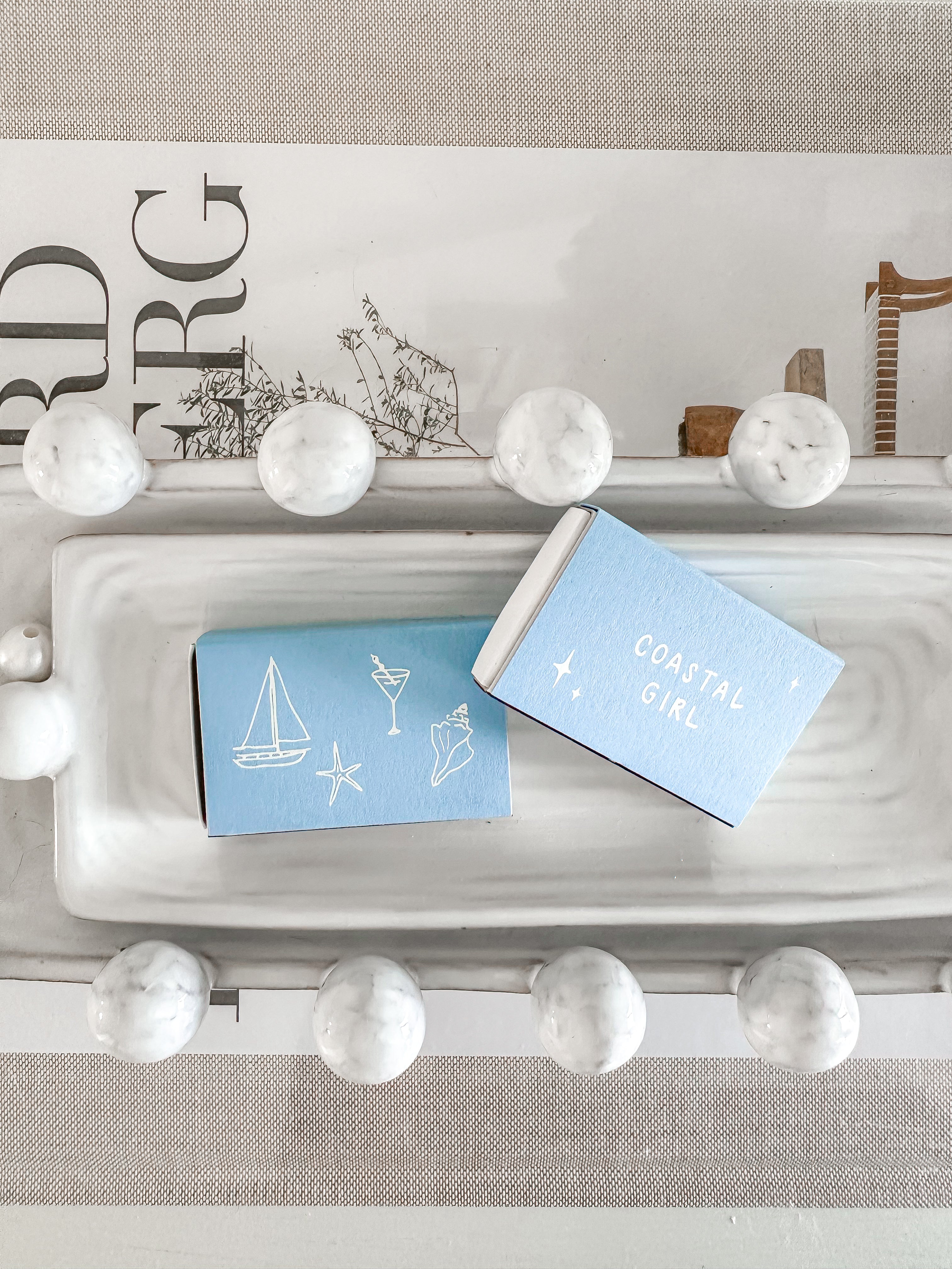 Coastal Girl Blue & White Matches - Southern Roots & Boots