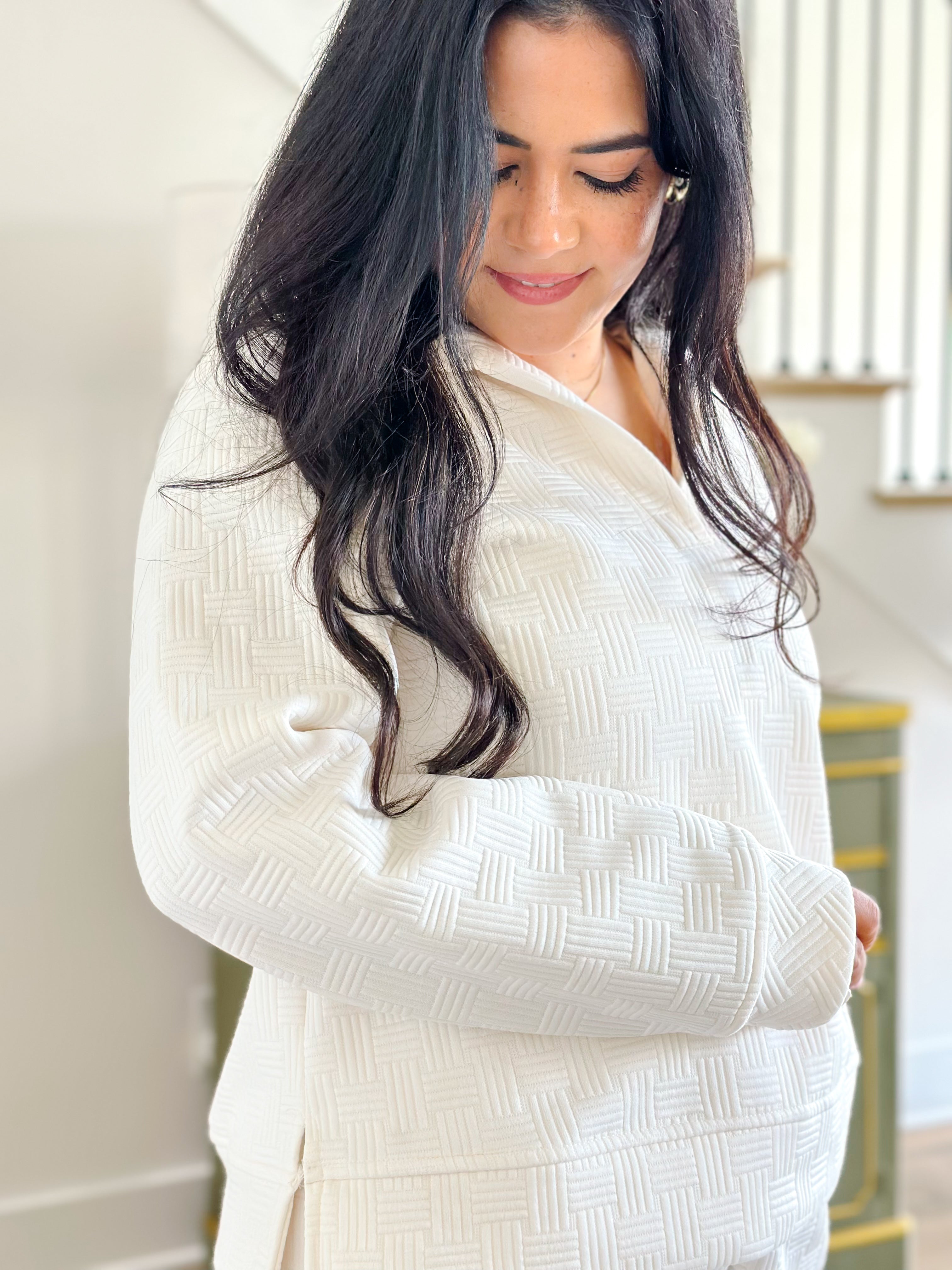 Boardwalk Mornings Ivory Pullover & Short Set - Southern Roots & Boots