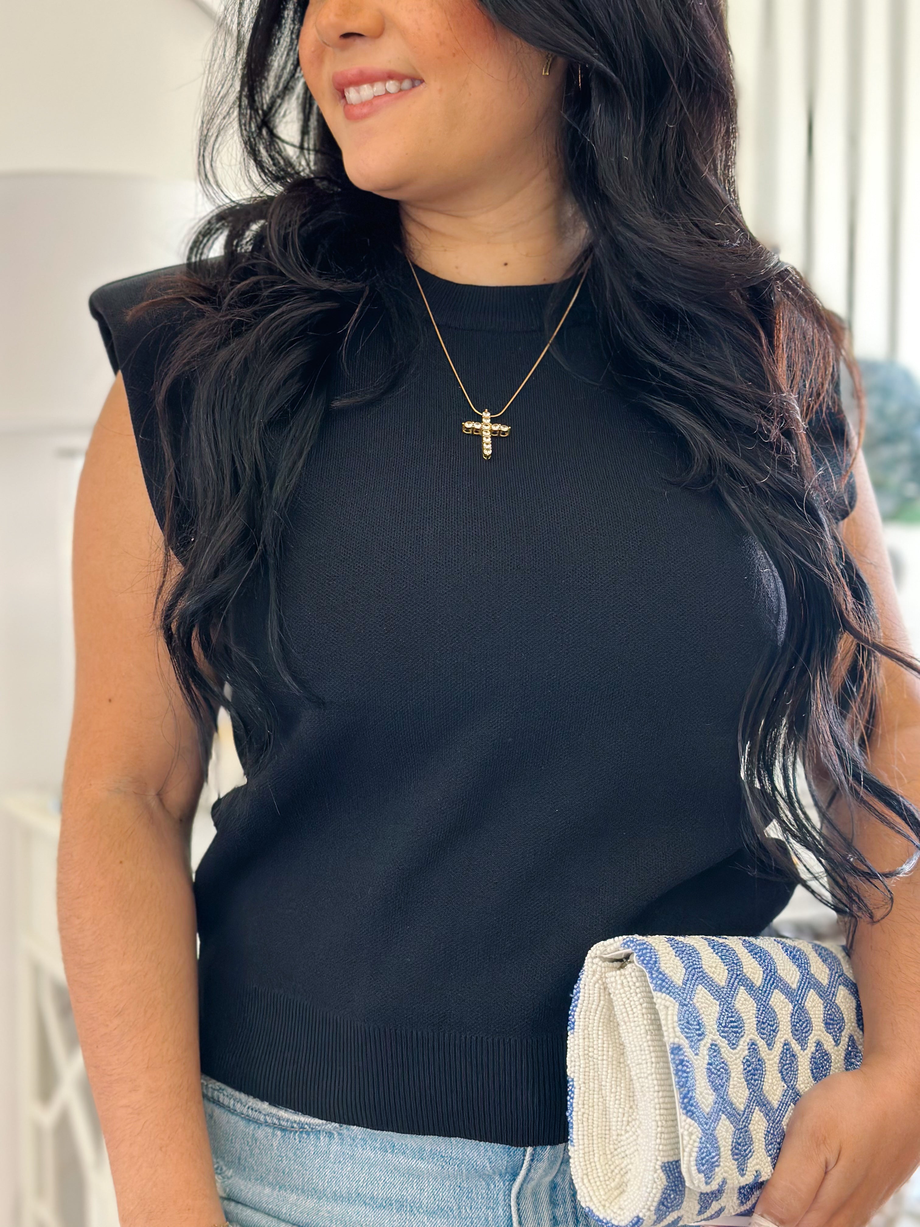 Black Sands Short Sleeve Knit Top - Southern Roots & Boots
