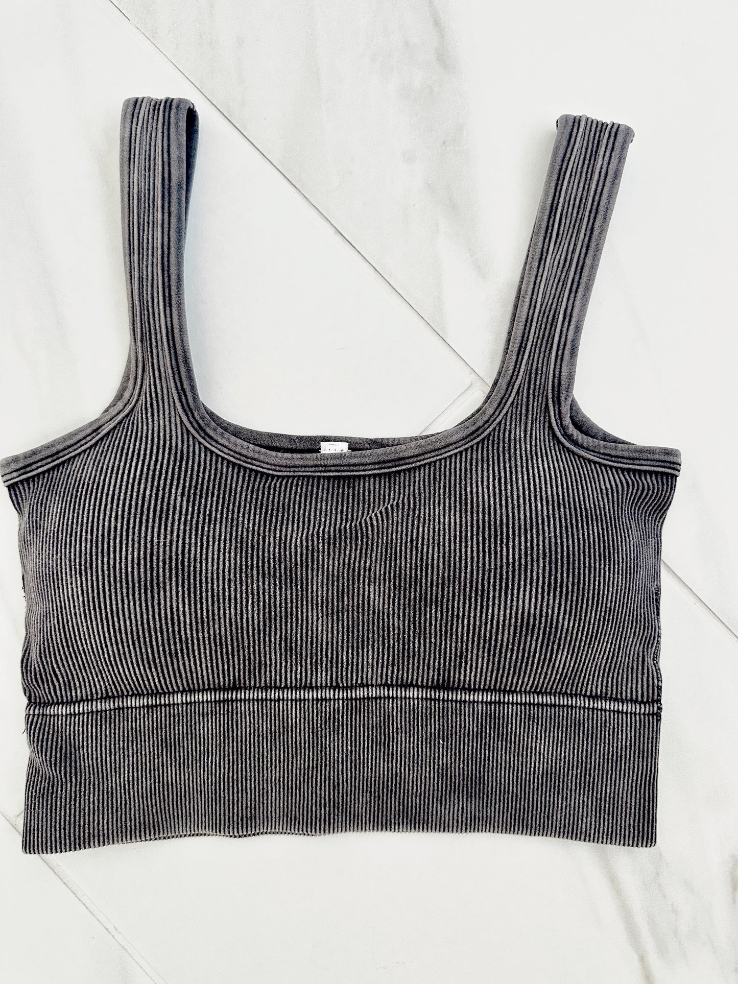 Square Neck Ribbed Tank