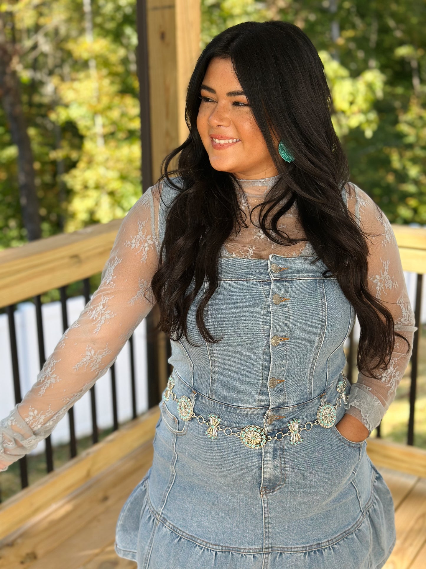 Jessie Denim Ruffle Dress