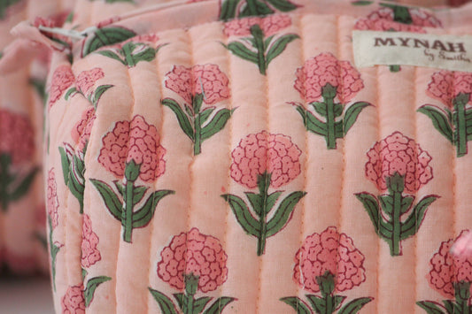 Pink Poppy Makeup Bag