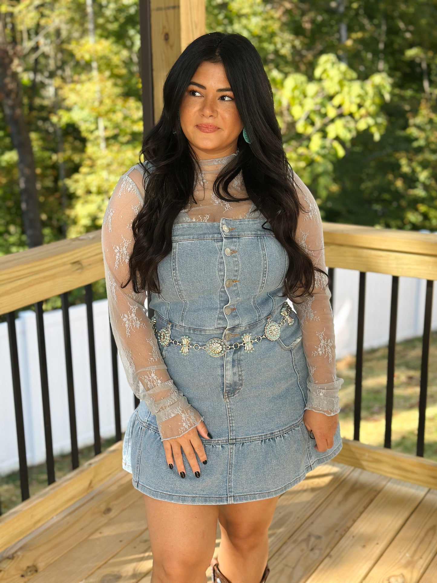 Jessie Denim Ruffle Dress