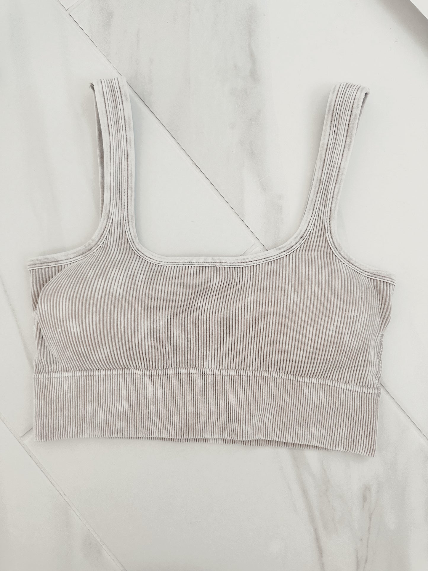 Square Neck Ribbed Tank