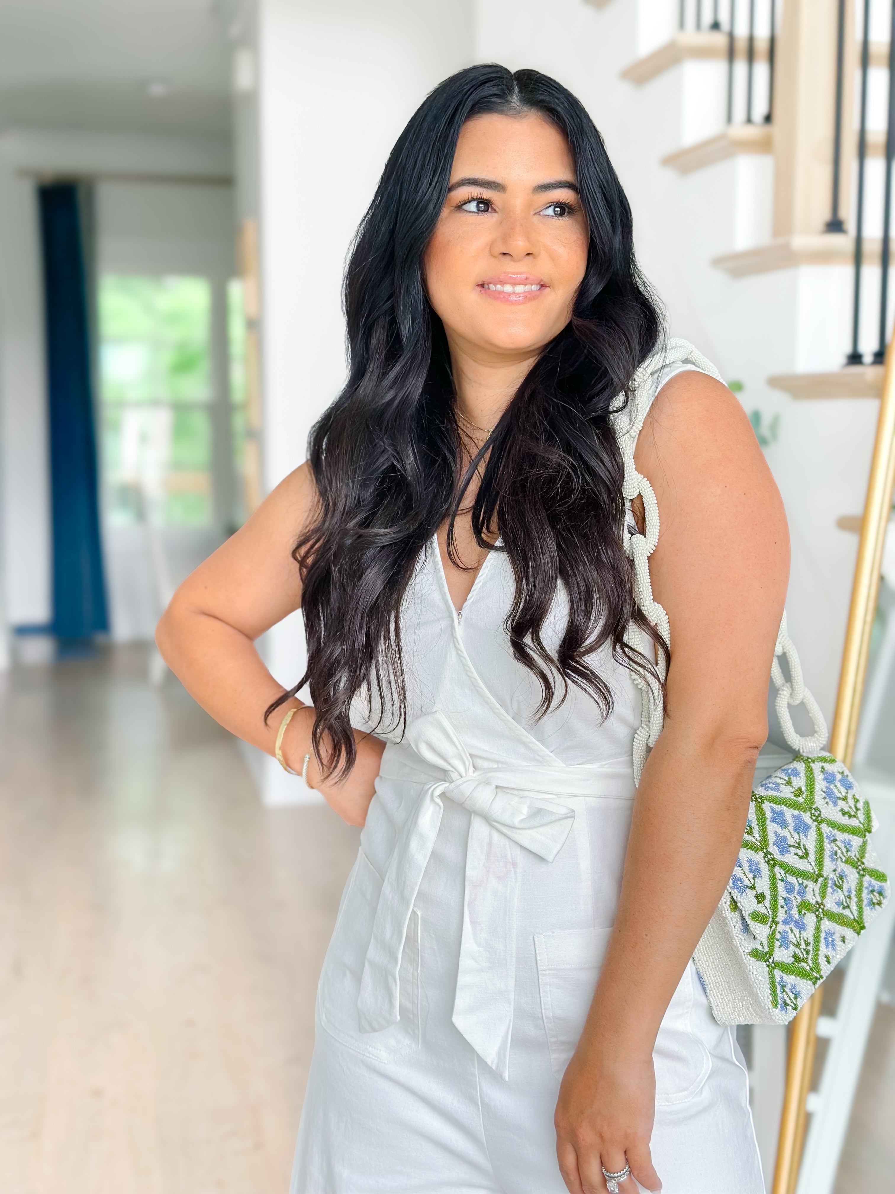 Georgia on My Mind White Faux Wrap Jumpsuit