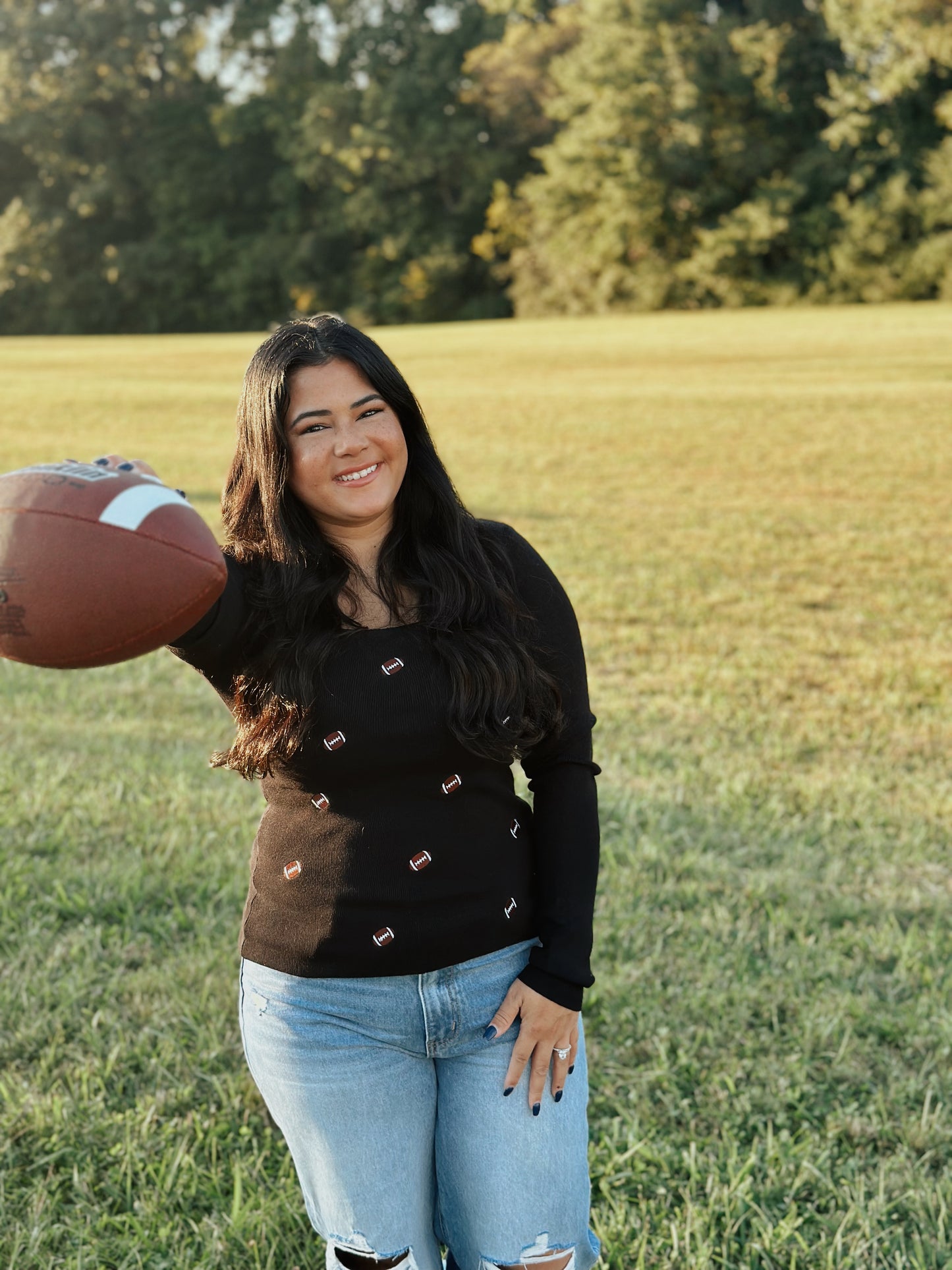 Game Day Football Patch Sweater