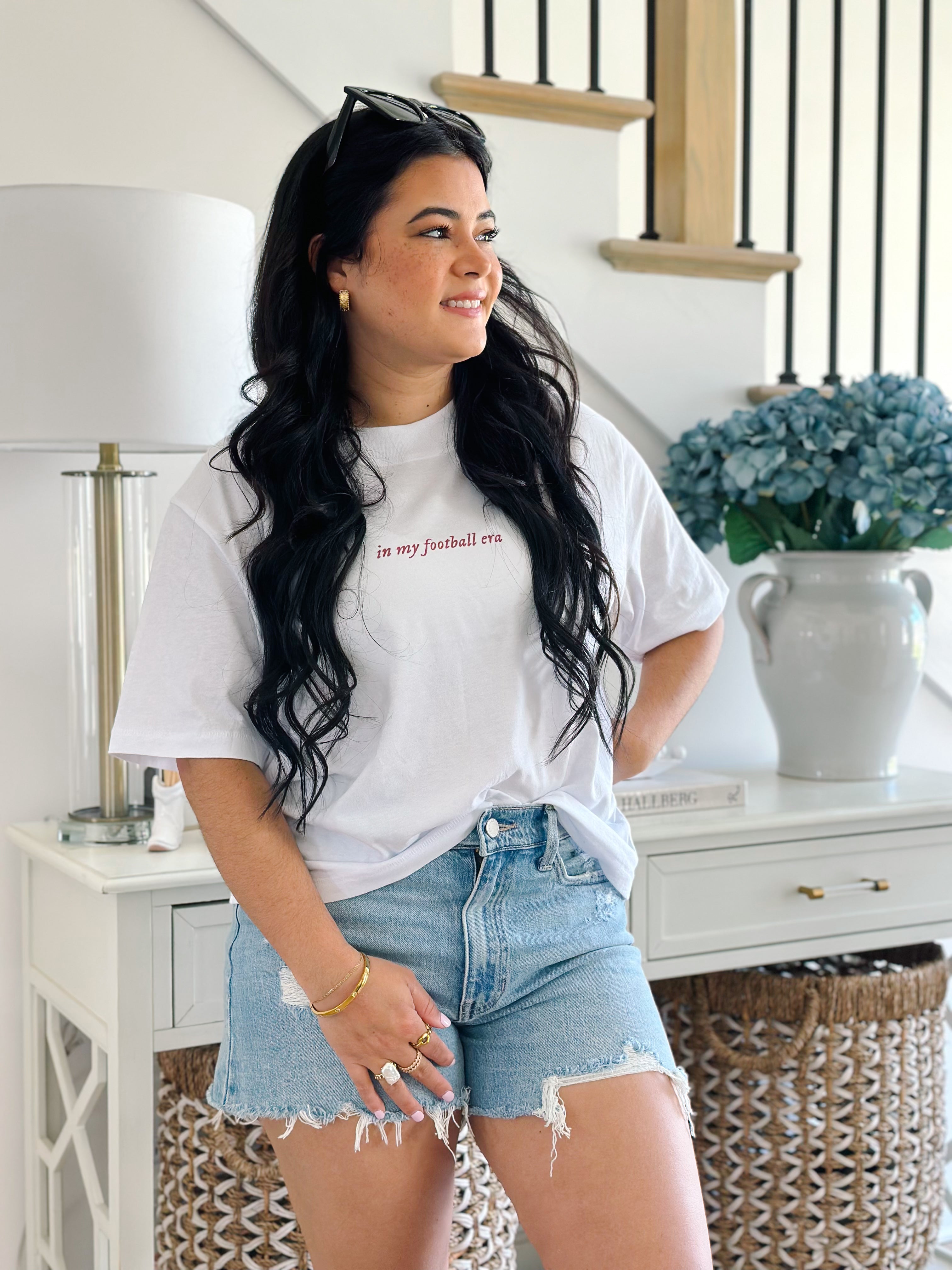 In My Football Era Boxy Short Sleeve Graphic Tee - Southern Roots & Boots